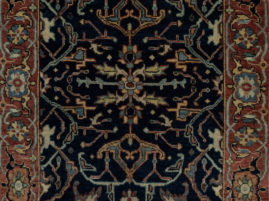 2'6" x 8'1" New Hand Knotted Blue Wool Runner Oriental Rug - MOA10291113