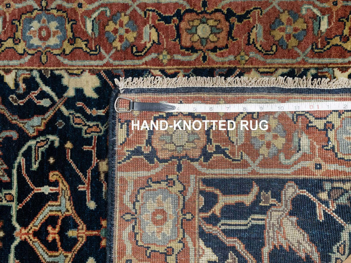 2'6" x 8'1" New Hand Knotted Blue Wool Runner Oriental Rug - MOA10291113