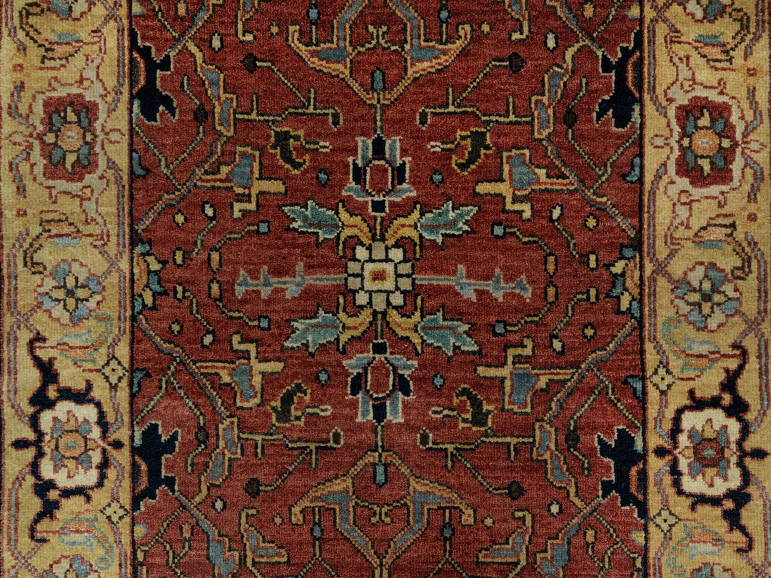 2'7" x 6'1" New Hand Knotted Red Wool Runner Oriental Rug - MOA10291118