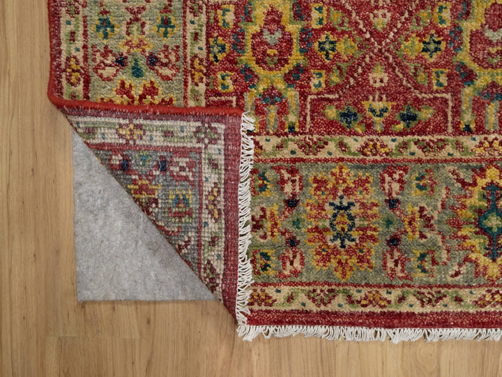 6'0" x 8'10" New Hand Knotted Red Wool Rectangle Oriental Rug - MOA10291132
