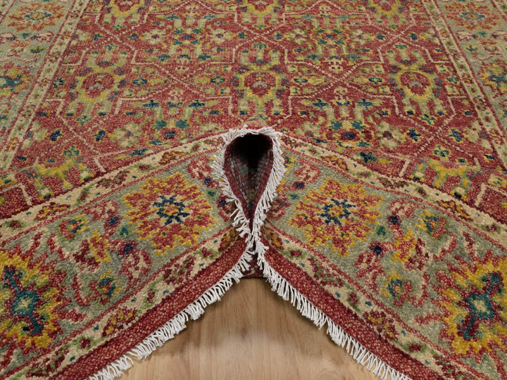 6'0" x 8'10" New Hand Knotted Red Wool Rectangle Oriental Rug - MOA10291132