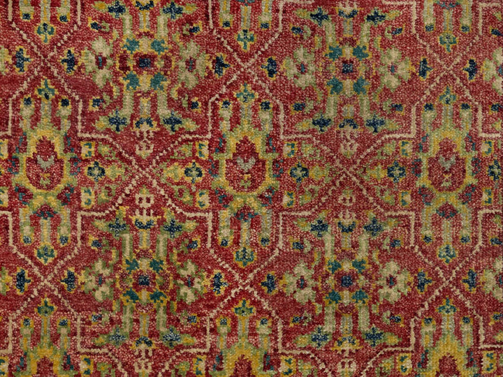 6'0" x 8'10" New Hand Knotted Red Wool Rectangle Oriental Rug - MOA10291132