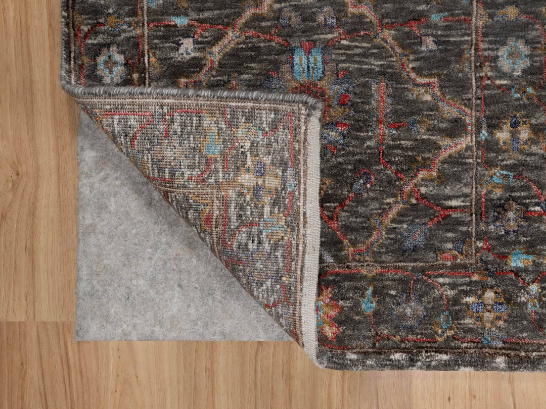 2'0" x 3'0" New Hand Knotted Brown Wool & Silk Rectangle Oriental Rug - MOA10291152