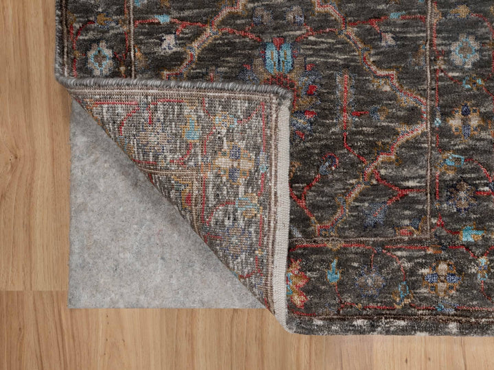 2'0" x 3'0" New Hand Knotted Brown Wool & Silk Rectangle Oriental Rug - MOA10291152