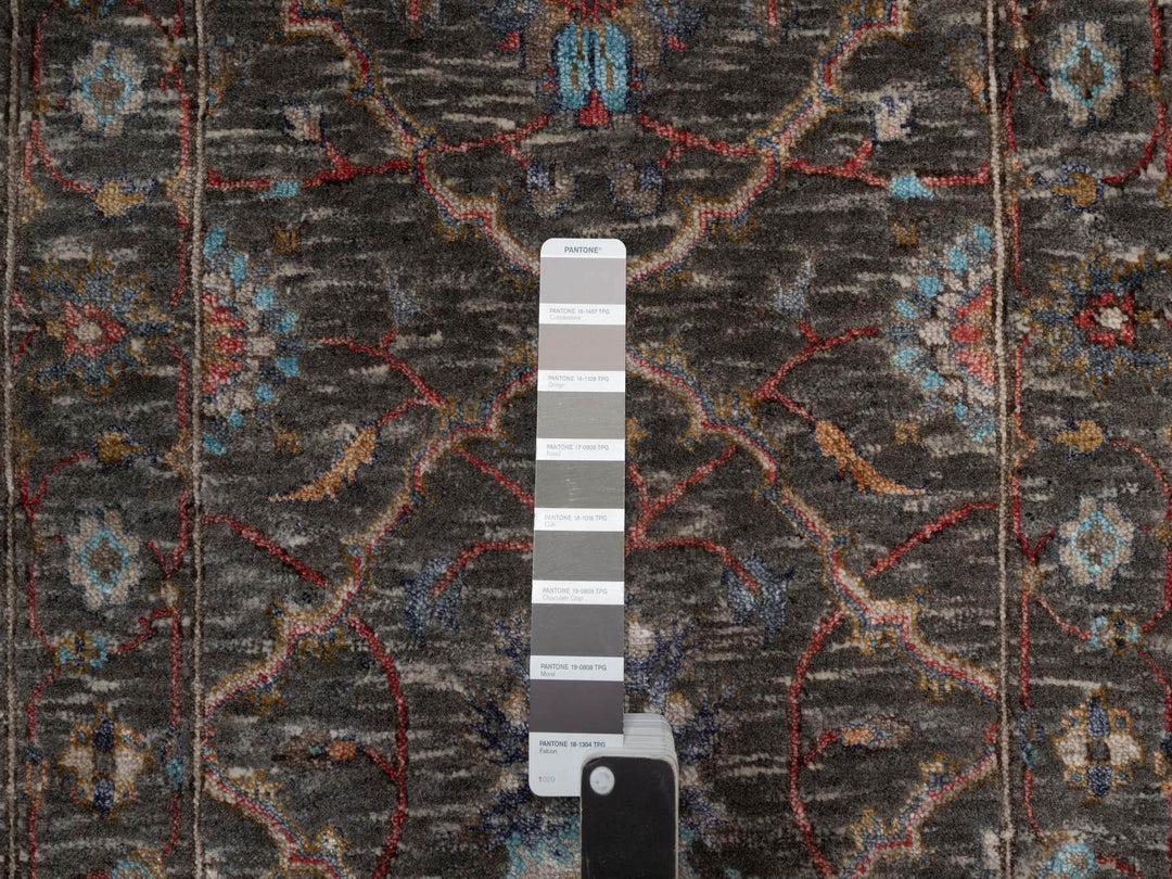 2'0" x 3'0" New Hand Knotted Brown Wool & Silk Rectangle Oriental Rug - MOA10291152