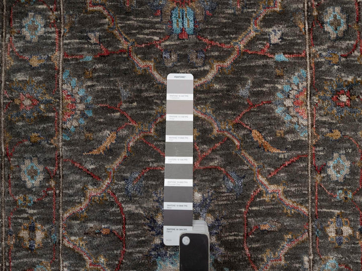 2'0" x 3'0" New Hand Knotted Brown Wool & Silk Rectangle Oriental Rug - MOA10291152