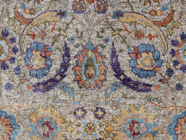 2'5" x 26'0" New Hand Knotted Ivory Wool & Silk Runner Oriental Rug - MOA10291159