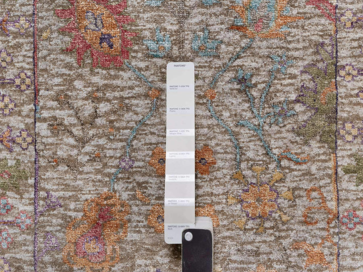 2'7" x 23'9" New Hand Knotted Ivory Wool & Silk Runner Oriental Rug - MOA10291160
