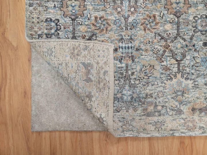 2'7" x 25'9" New Hand Knotted Ivory Wool & Silk Runner Oriental Rug - MOA10291162