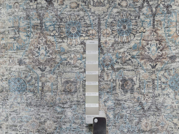 2'7" x 25'9" New Hand Knotted Ivory Wool & Silk Runner Oriental Rug - MOA10291162