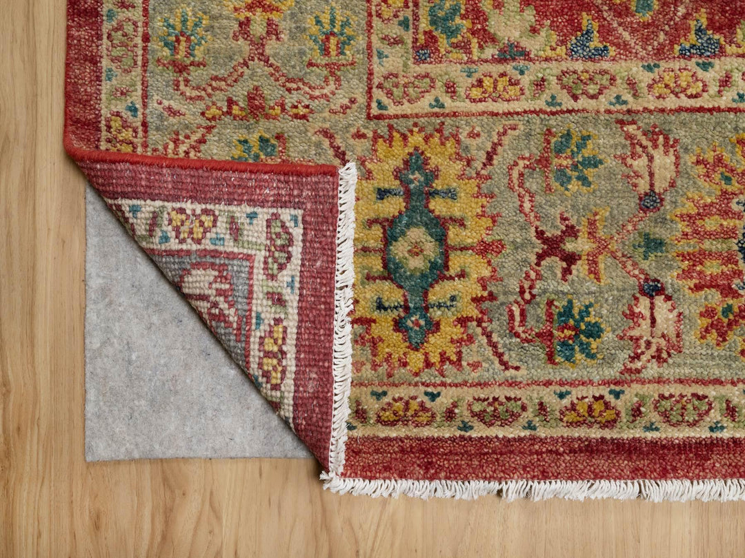 9'11" x 14'2" New Hand Knotted Red Wool Rectangle Oriental Rug - MOA10291174