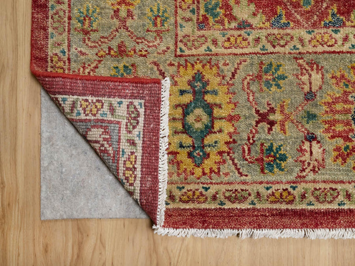 9'11" x 14'2" New Hand Knotted Red Wool Rectangle Oriental Rug - MOA10291174