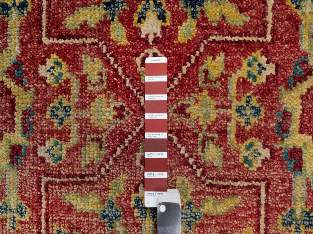 9'11" x 14'2" New Hand Knotted Red Wool Rectangle Oriental Rug - MOA10291174