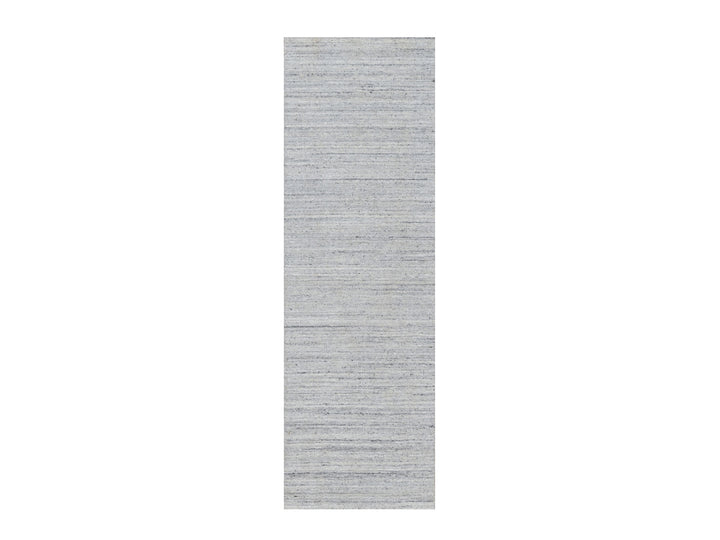2'6" x 8'0" New Hand Loomed Ivory Wool Runner Oriental Rug - MOA10291178