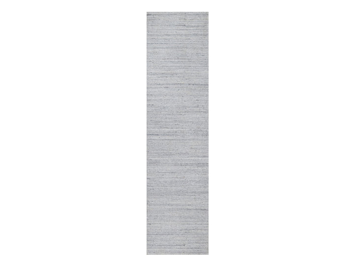2'6" x 10'0" New Hand Loomed Ivory Wool Runner Oriental Rug - MOA10291179