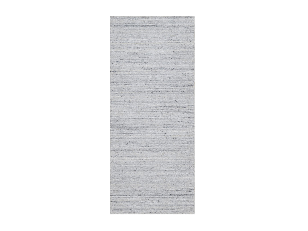 2'6" x 6'0" New Hand Loomed Ivory Wool Runner Oriental Rug - MOA10291185