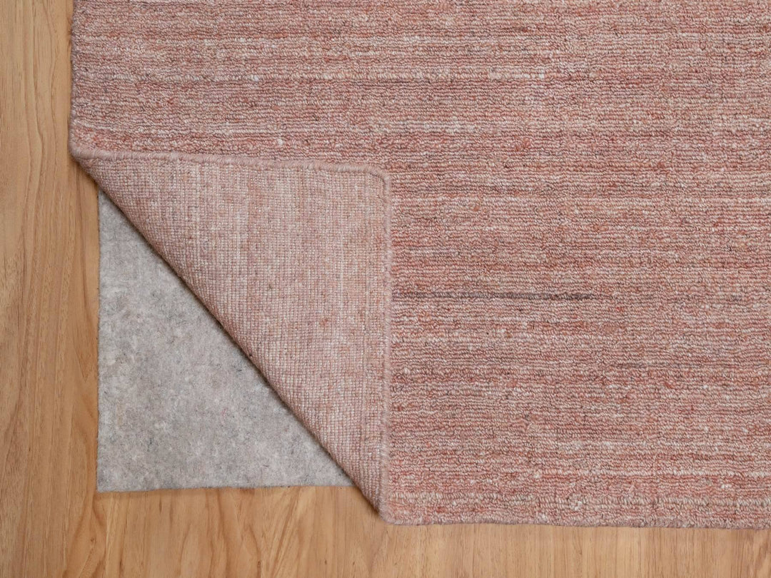 9'0" x 12'0" New Hand Loomed Pink Wool Rectangle Oriental Rug - MOA10291196