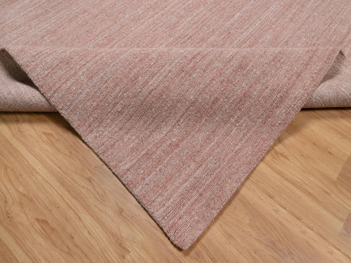 9'0" x 12'0" New Hand Loomed Pink Wool Rectangle Oriental Rug - MOA10291196