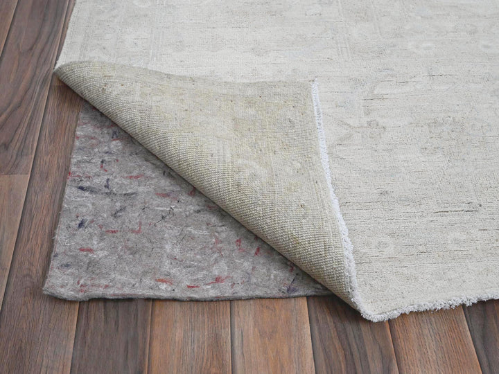 10'2" x 13'9" New Hand Knotted Ivory Wool Rectangle Oriental Rug - MOA102911
