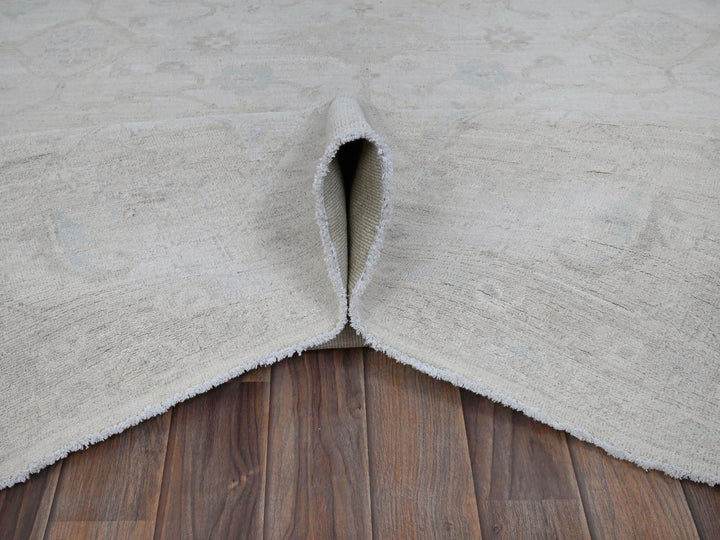10'2" x 13'9" New Hand Knotted Ivory Wool Rectangle Oriental Rug - MOA102911