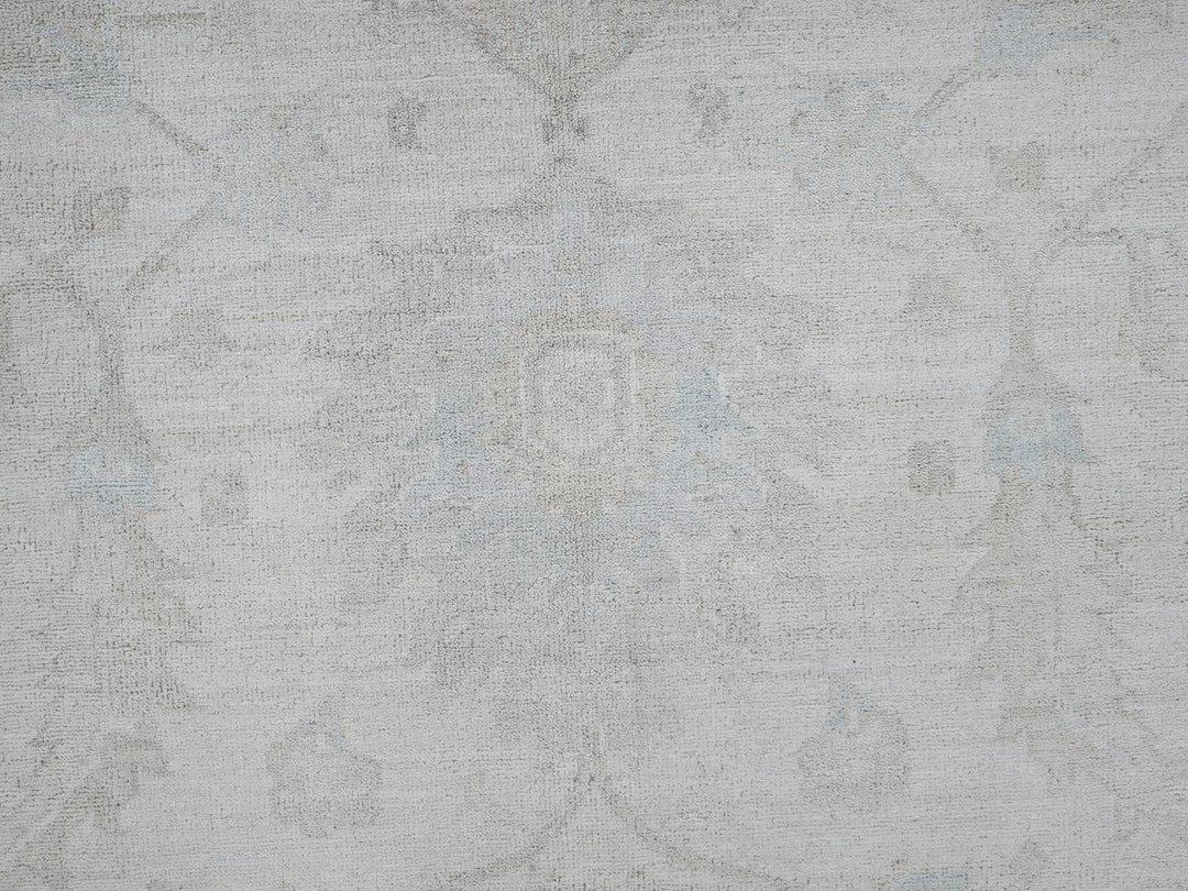 10'2" x 13'9" New Hand Knotted Ivory Wool Rectangle Oriental Rug - MOA102911