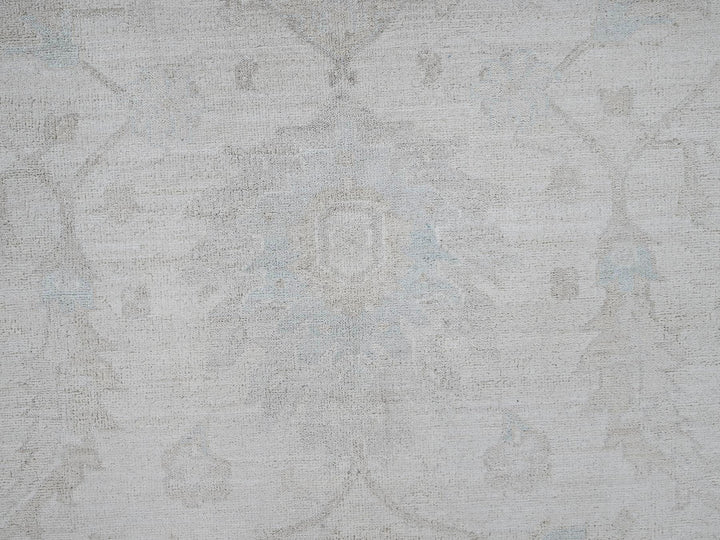 10'2" x 13'9" New Hand Knotted Ivory Wool Rectangle Oriental Rug - MOA102911