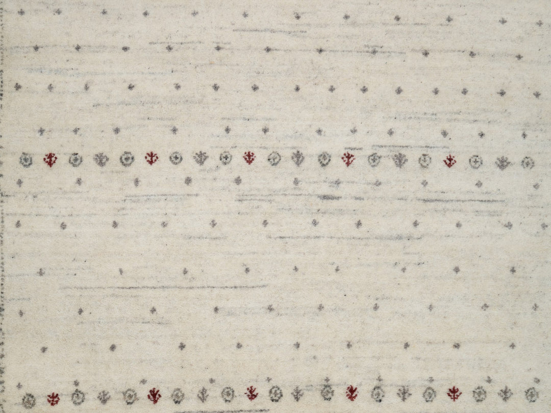 7'9" x 9'8" New Hand Knotted Ivory Wool Rectangle Oriental Rug - MOA10291218