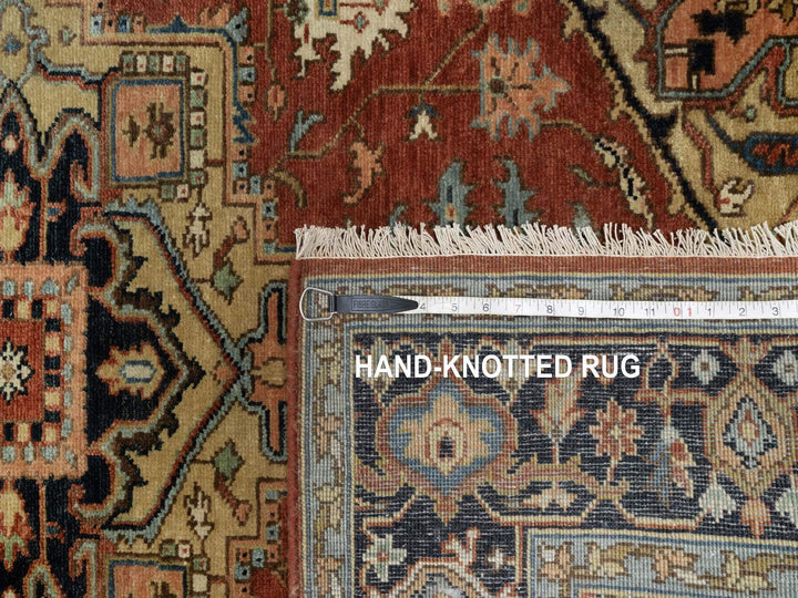 4'1" x 6'1" New Hand Knotted Red Wool Rectangle Oriental Rug - MOA10291233