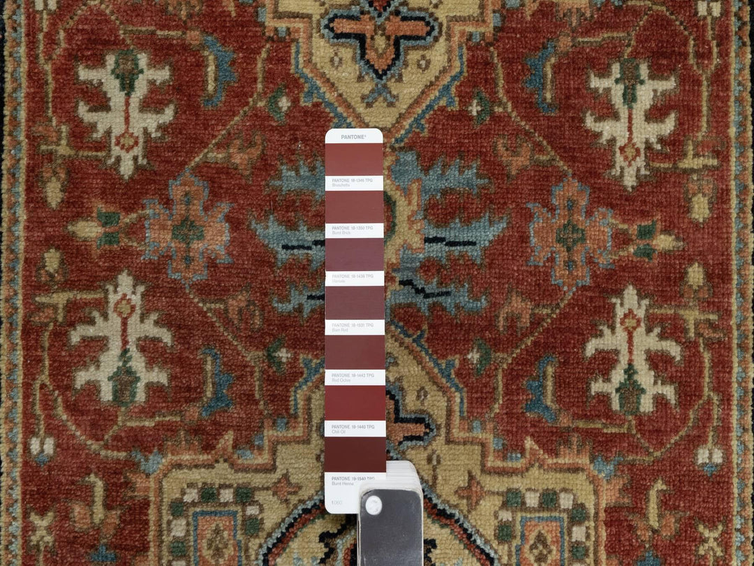 2'9" x 6'0" New Hand Knotted Red Wool Runner Oriental Rug - MOA10291236