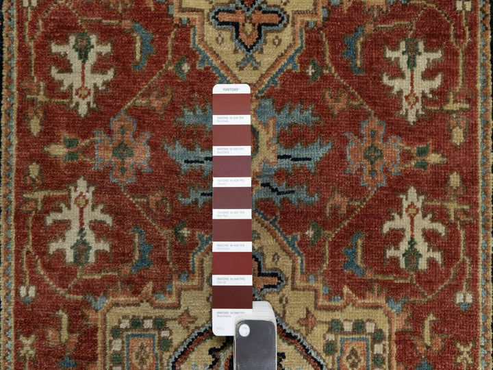 2'9" x 6'0" New Hand Knotted Red Wool Runner Oriental Rug - MOA10291236