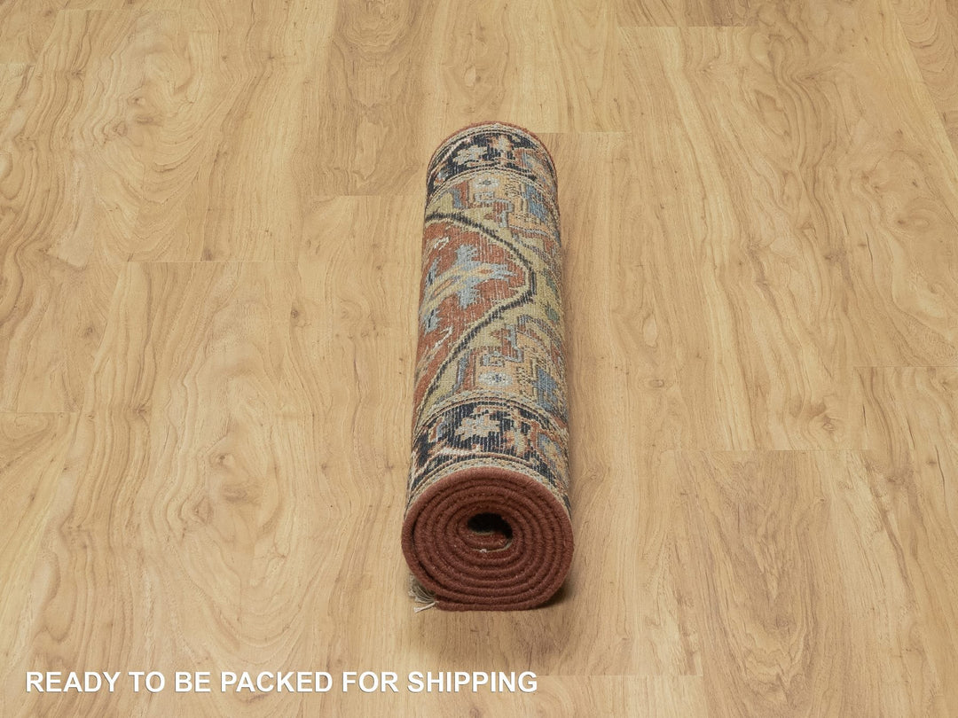 2'9" x 6'0" New Hand Knotted Red Wool Runner Oriental Rug - MOA10291236
