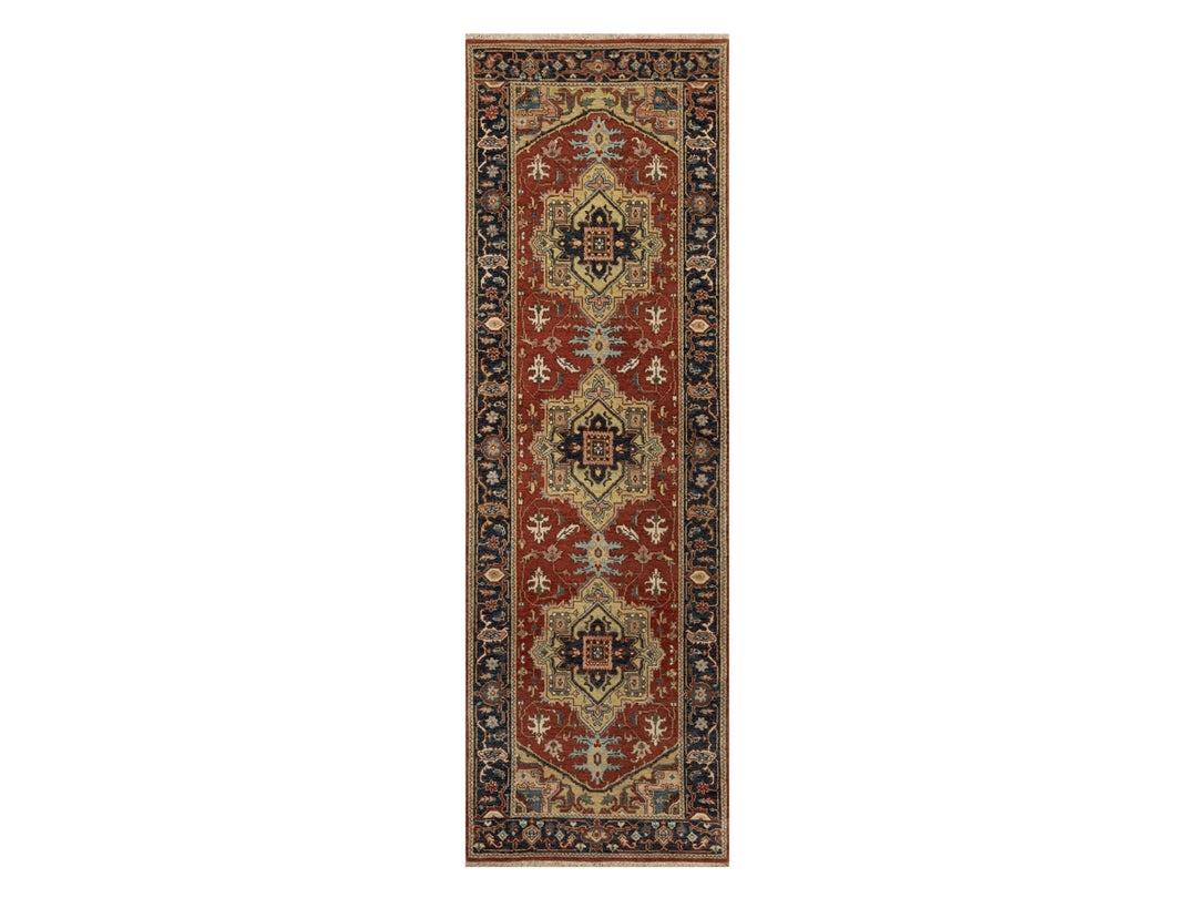 2'6" x 8'0" New Hand Knotted Red Wool Runner Oriental Rug - MOA10291240