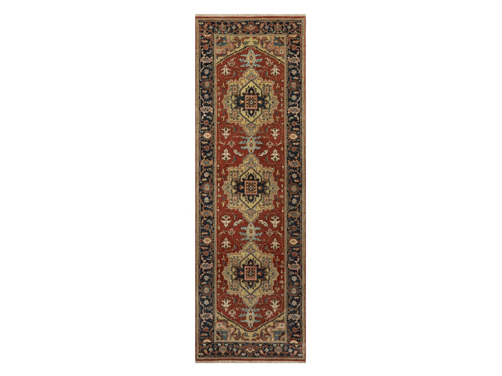 2'6" x 8'0" New Hand Knotted Red Wool Runner Oriental Rug - MOA10291240