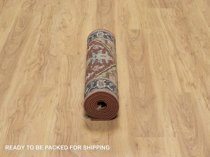 2'6" x 8'0" New Hand Knotted Red Wool Runner Oriental Rug - MOA10291240
