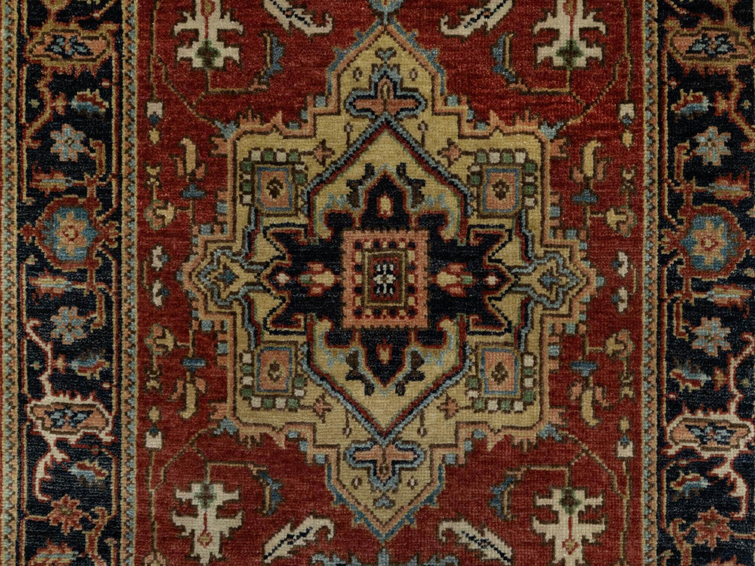 2'8" x 9'11" New Hand Knotted Red Wool Runner Oriental Rug - MOA10291243