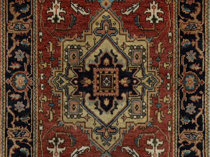 2'8" x 7'11" New Hand Knotted Red Wool Runner Oriental Rug - MOA10291244