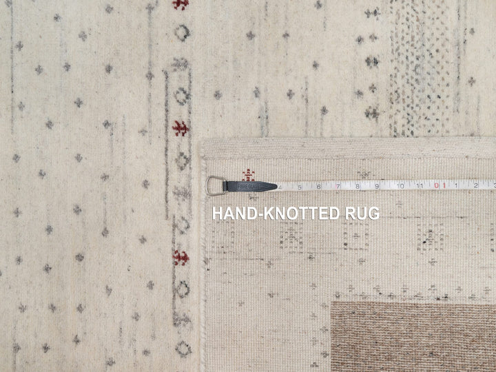 5'0" x 7'11" New Hand Knotted Ivory Wool Rectangle Oriental Rug - MOA10291248