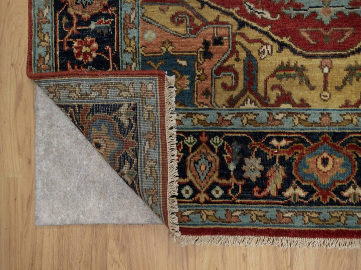 4'3" x 6'2" New Hand Knotted Red Wool Rectangle Oriental Rug - MOA10291249