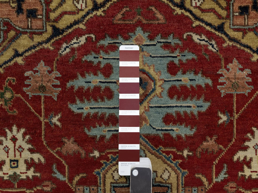 4'3" x 6'2" New Hand Knotted Red Wool Rectangle Oriental Rug - MOA10291249