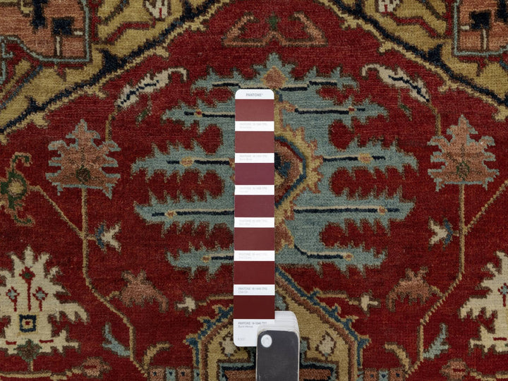 4'3" x 6'2" New Hand Knotted Red Wool Rectangle Oriental Rug - MOA10291249