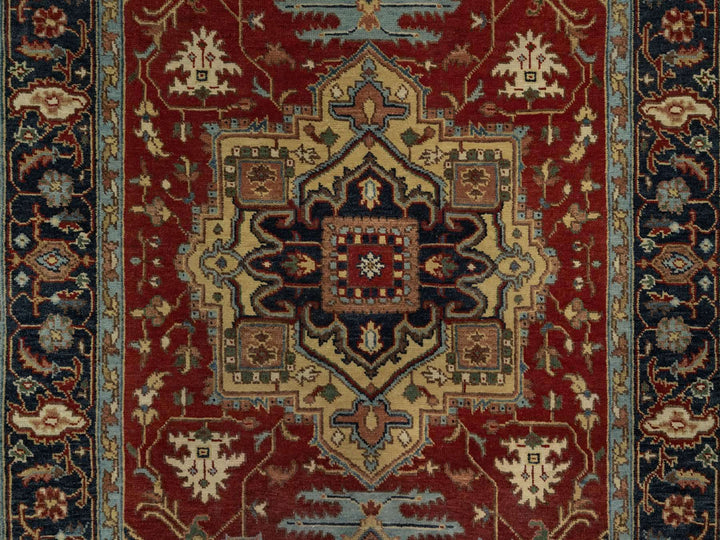 4'3" x 6'2" New Hand Knotted Red Wool Rectangle Oriental Rug - MOA10291249