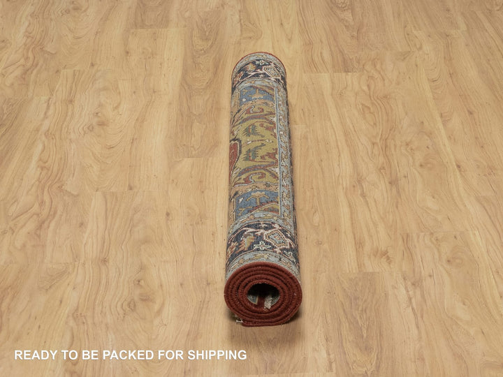 4'3" x 6'2" New Hand Knotted Red Wool Rectangle Oriental Rug - MOA10291249