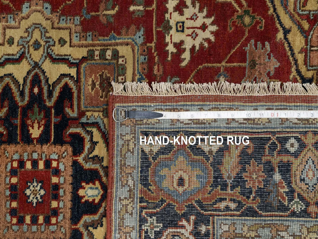 4'3" x 6'2" New Hand Knotted Red Wool Rectangle Oriental Rug - MOA10291249