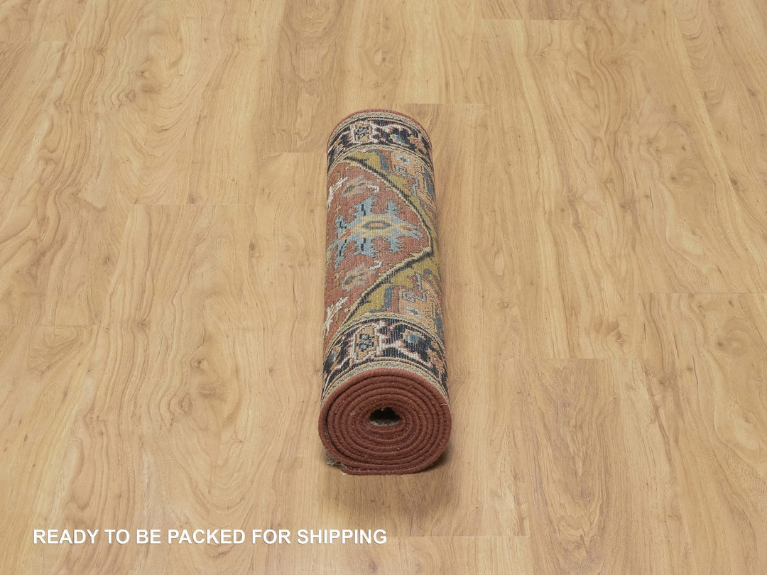 2'7" x 7'10" New Hand Knotted Red Wool Runner Oriental Rug - MOA10291251
