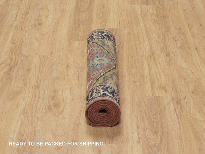 2'7" x 7'10" New Hand Knotted Red Wool Runner Oriental Rug - MOA10291251