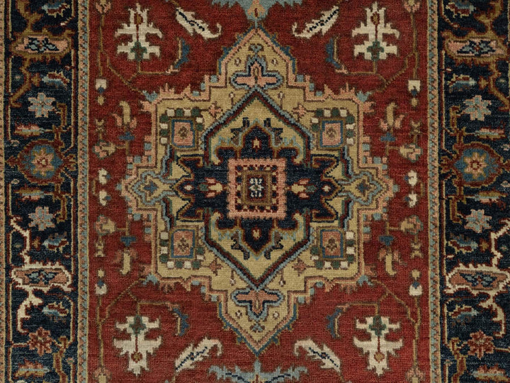 2'9" x 9'11" New Hand Knotted Red Wool Runner Oriental Rug - MOA10291254
