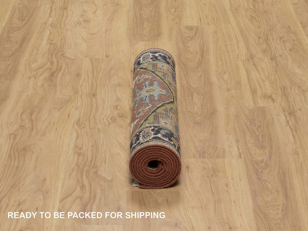 2'7" x 7'11" New Hand Knotted Red Wool Runner Oriental Rug - MOA10291263