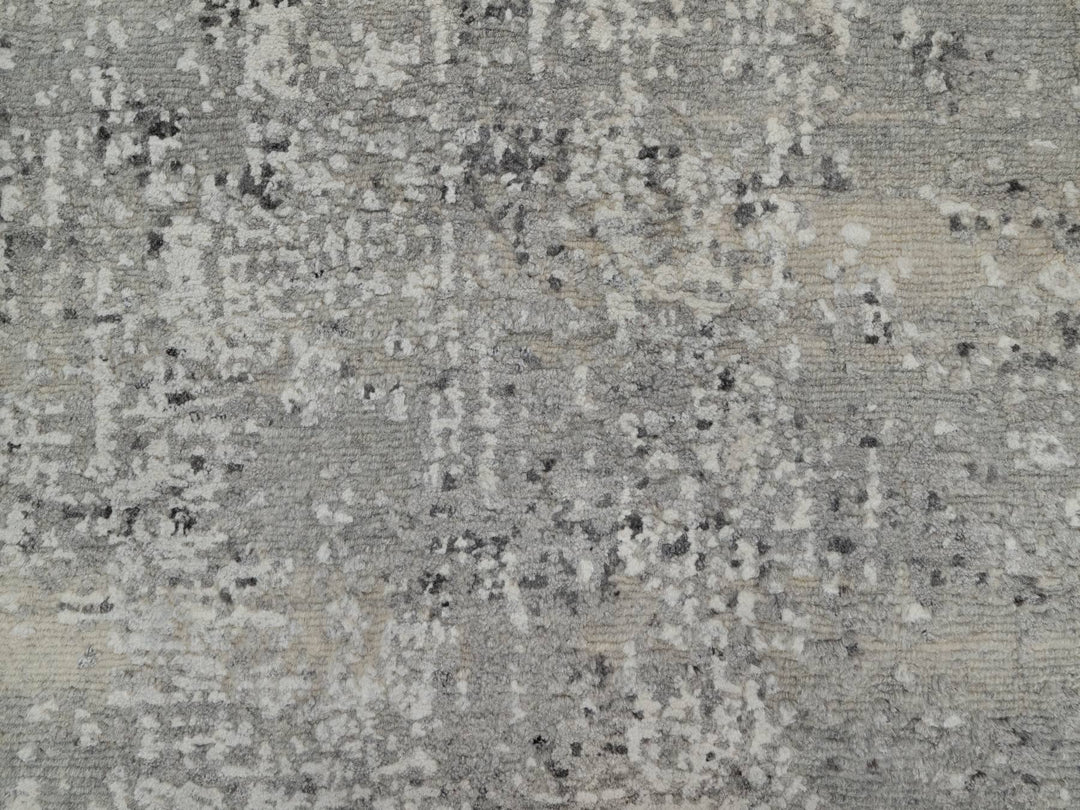 2'0" x 3'0" New Hand Knotted Grey Wool Rectangle Oriental Rug - MOA10291271