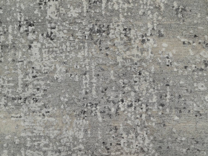 2'0" x 3'0" New Hand Knotted Grey Wool Rectangle Oriental Rug - MOA10291276