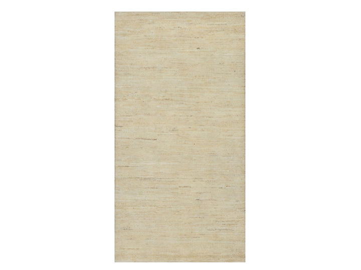 2'4" x 11'6" New Hand Knotted Ivory Wool Runner Oriental Rug - MOA10291293